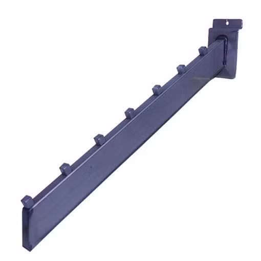 Raw steel waterfall slatwall 7 ball tip rectangular tubing unfinished industrial retail display
