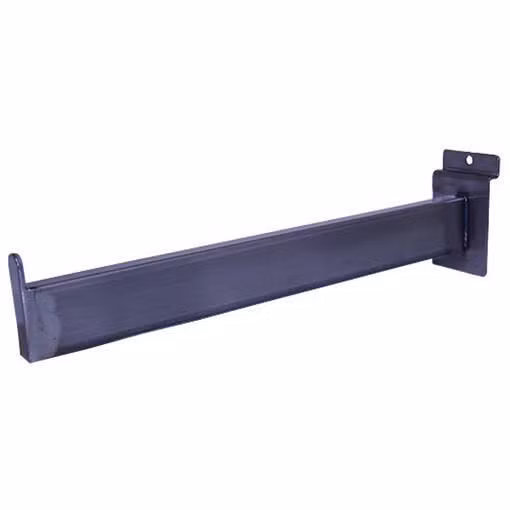 Raw steel faceout slatwall 12 inch rectangular tubing unfinished industrial retail display