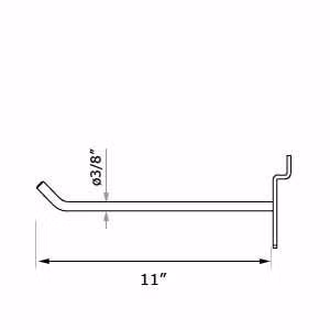 Wire faceout slatwall 11 inch modern wire chrome silver frost retail display