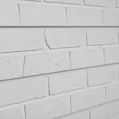 White Brick 3D Textured Slatwall
