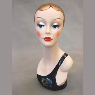Mannequin Display Head Vintage Makeup