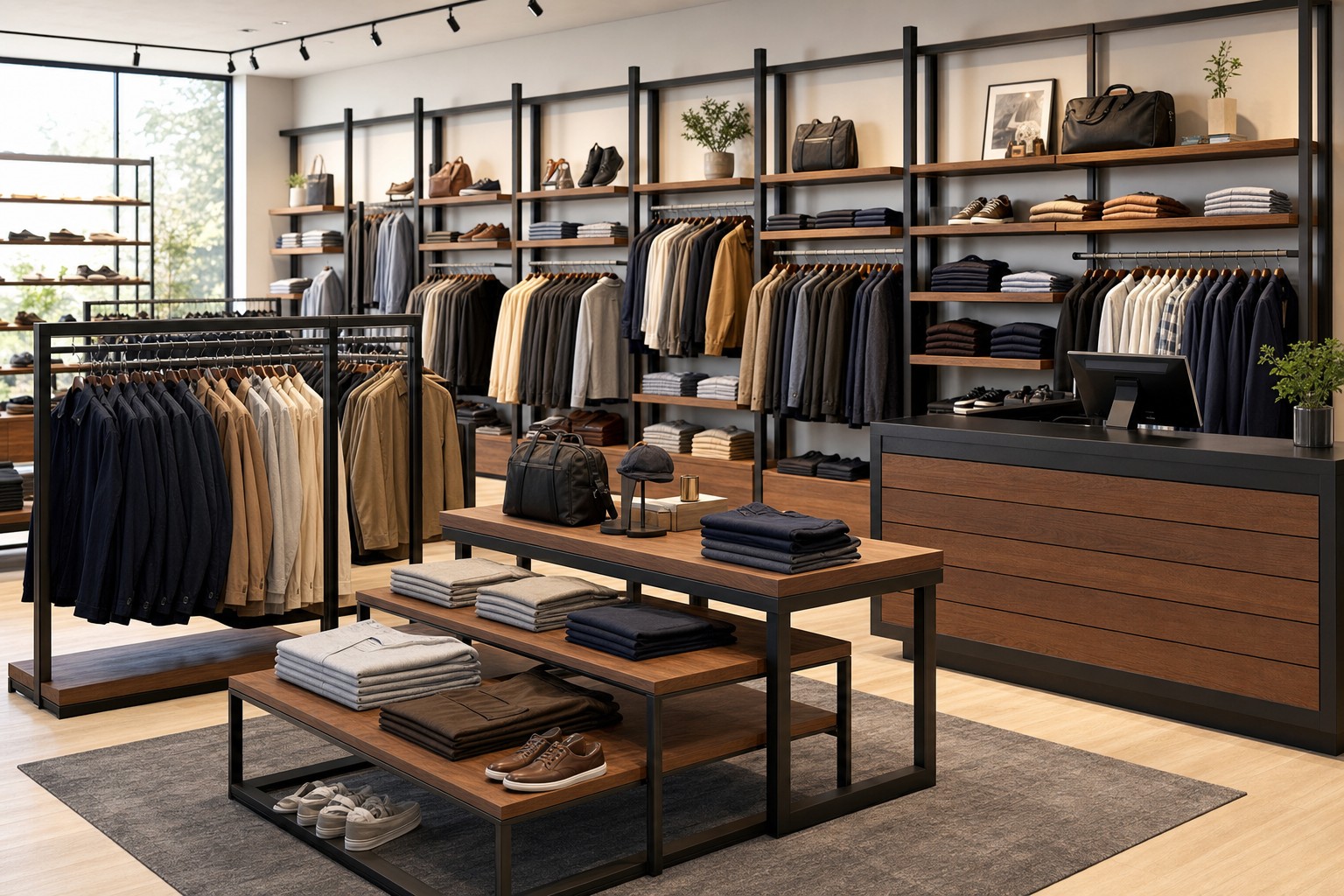 Coordinated retail store layout using the Astoria fixture collection