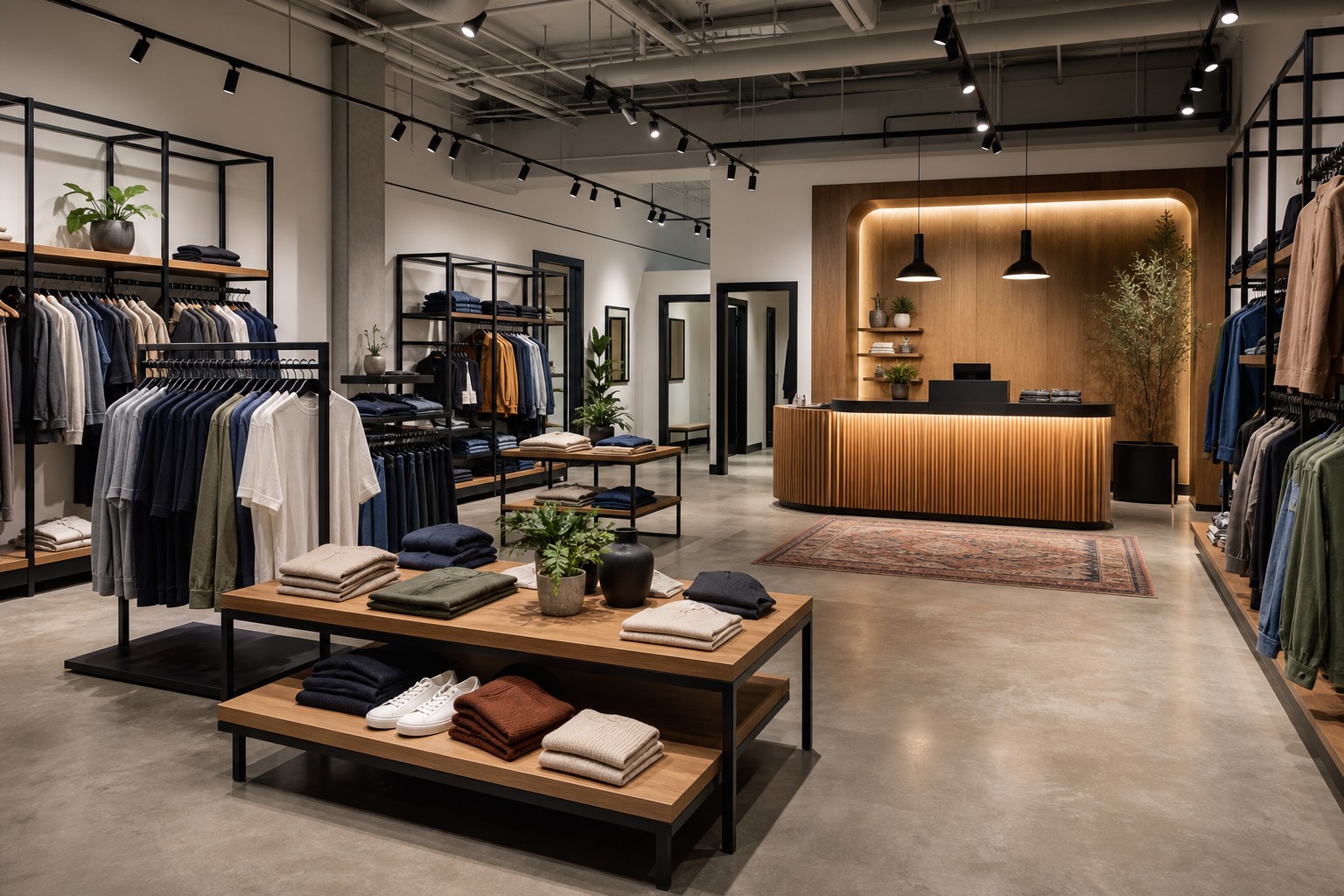 Store fixtures vs custom fixture packages shown in a coordinated retail store