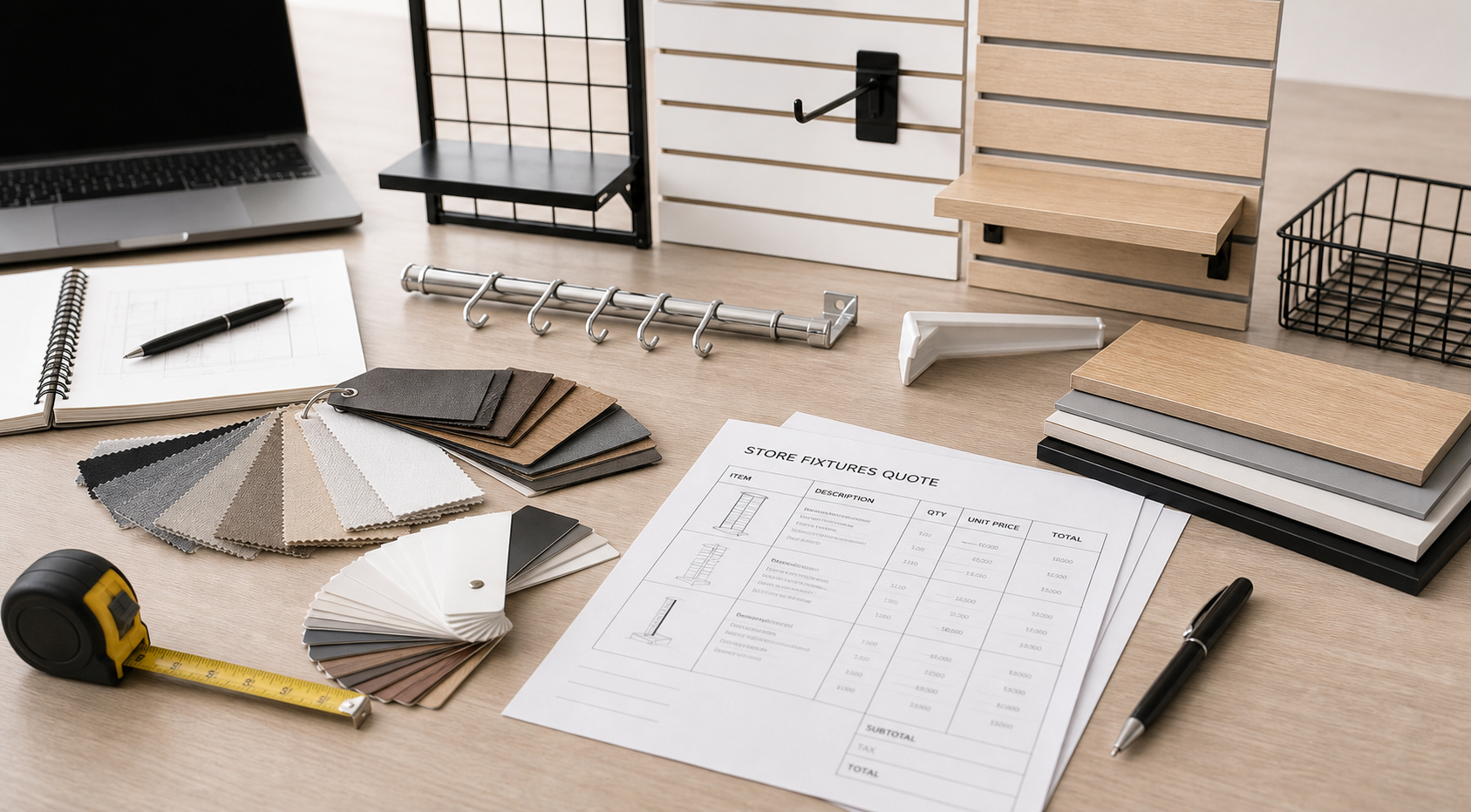 Store fixture samples and quotes guide for retail buyers