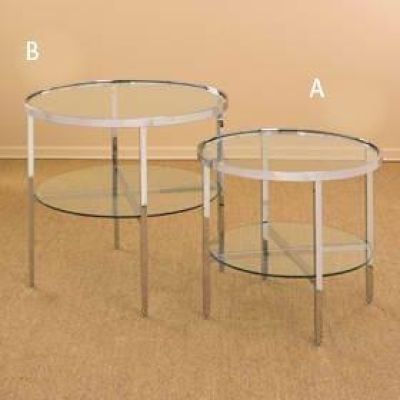 Round Glass Display Tables