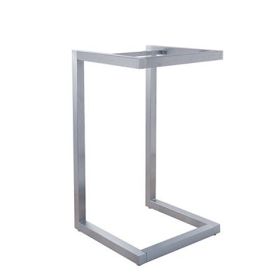 Satin Chrome Pedestal Table Frame
