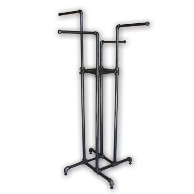Pipe 4-Way Rack - Raw Steel