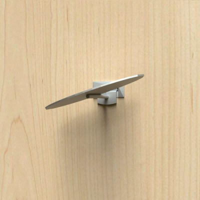 SoloSlat for Wood Panels — Angled Plate Shoe Displayer, Silver Frost