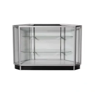 Black Frame Glass Corner Case