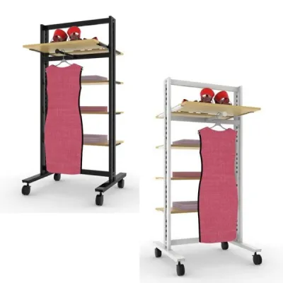 26" Retail Clothing and Shelving Vertik Stand for 5 Shelves w/1 Faceout | 1-Section