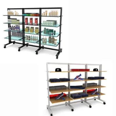 Retail Shelving Vertik Stand for 24 Shelves, 10"-12"D |  3-Sections