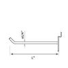 Modern slatwall hooks 10 pack smooth profile chrome silver frost multiple lengths retail display