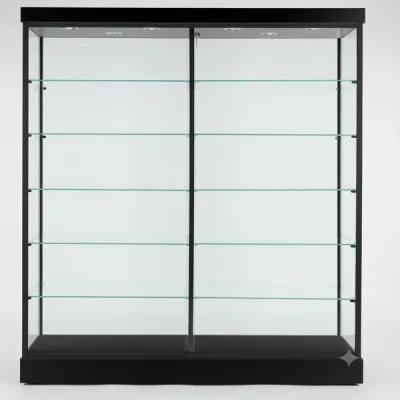 Black Wall Showcase 60"W x 80"H with Wheels