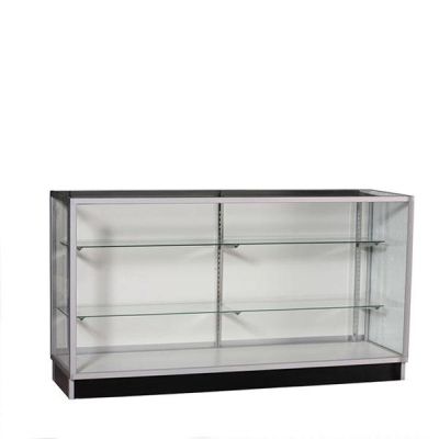 Black Frame Glass Full View Showcase - 70"