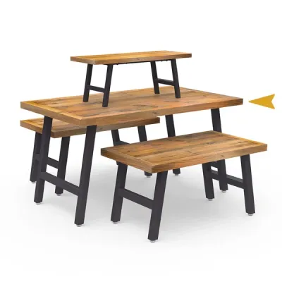 Barnwood Sawhorse Tables