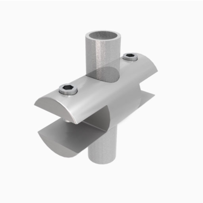 Double Glass Shelf Clamp | Tube Display Component