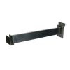 Raw steel tubing bracket slatwall 12 inch rectangular profile unfinished industrial retail display