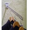 Modern waterfall square holes slatwall chrome silver frost stepped cascade pegboard hooks retail display