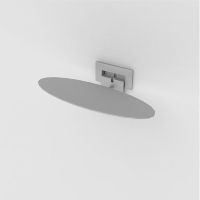 SoloSlat for Drywall — Plate Shape Shoe Displayer, Silver Frost