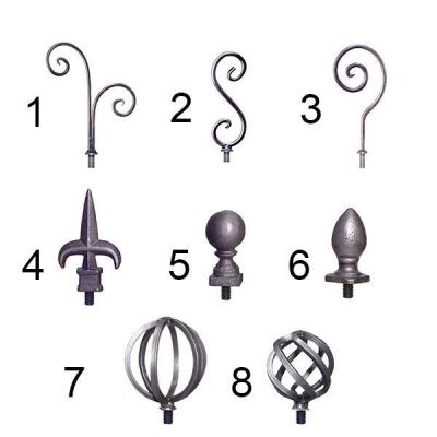 Clothing Rack Finials Raw Steel