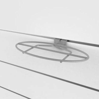 Slatwall Shoe Display - Ellipse Wire, Silver Frost Finish