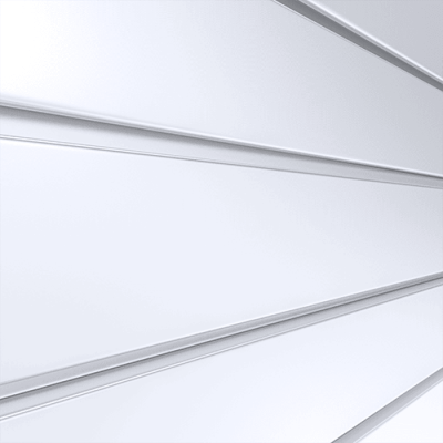 Frosty White Steel Slatwall
