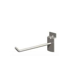 Modern slatwall hooks 10 pack smooth profile chrome silver frost multiple lengths retail display