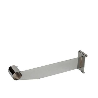 12" Round Tube Hangrail Bracket | Gridwall Chrome