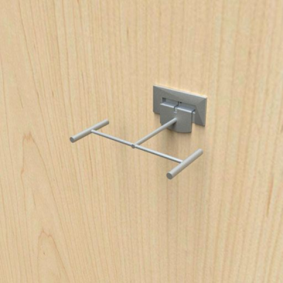 SoloSlat for Wood Panels — H Shape Shoe Displayer, Silver Frost