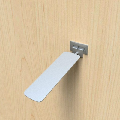 SoloSlat for Wood Panels — Rectangular Front Face Shoe Displayer, Silver Frost