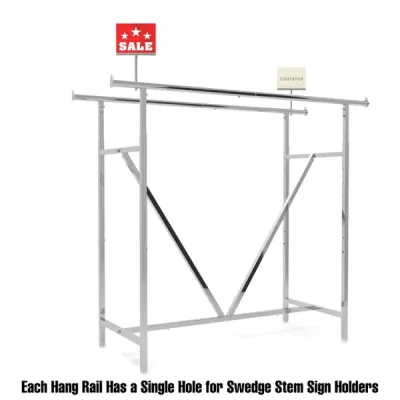 Heavy Duty Double Bar Rack with V-Brace