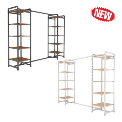 Pipeline Double Etagere with Hang Bar