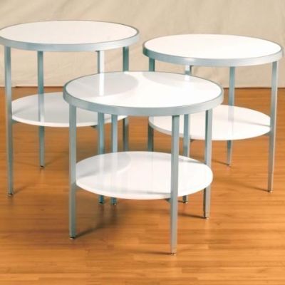 White Round Table - Adjustable