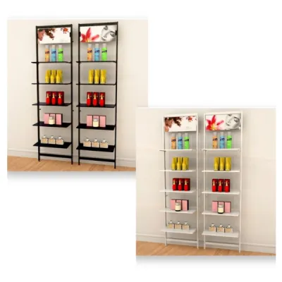 2 Vertik Wall Mounted Retail Display Shelf Unit, For 10 Shelves | 2-Sections