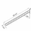 Modern waterfall square holes slatwall chrome silver frost stepped cascade pegboard hooks retail display