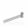 Slatwall straight arm square holes chrome silver frost modern profile retail display