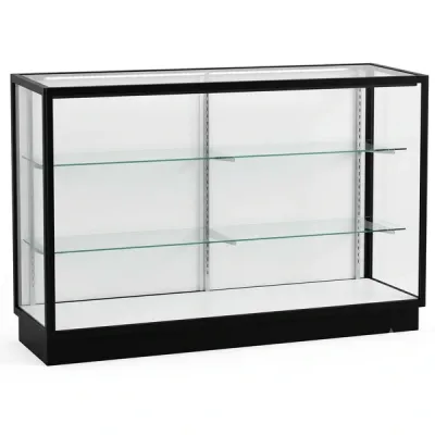 Black Frame Glass Full View Showcase - 60"