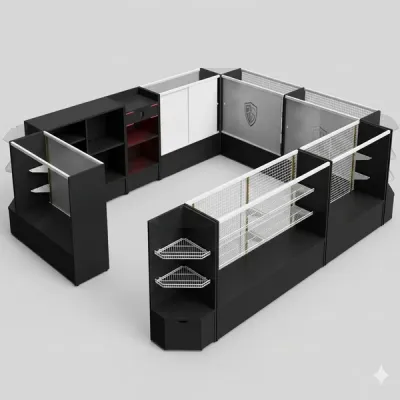 Black Wrap Counter Combo 5 — 12 Units (13' x 11')