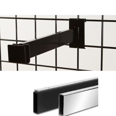 12 Inch Gridwall Hangrail Bracket Rectangular Tube