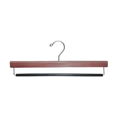 14" Wood Pant Hanger Non Slip — Natural or Walnut