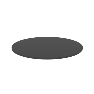 Round Rack Top Shelf 30 Inch Black Melamine
