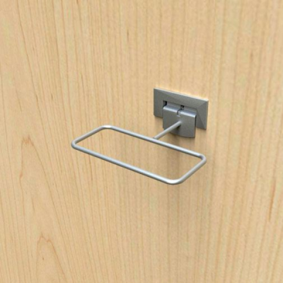 SoloSlat for Wood Panels — Rectangular Wire Shoe Displayer, Silver Frost