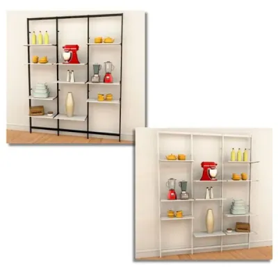 Vertik Wall Mounted Retail Display Shelf Unit, For 10 Shelves | 3-Sections