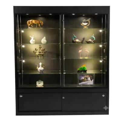 Black Wall Display Case 60"W x 80"H