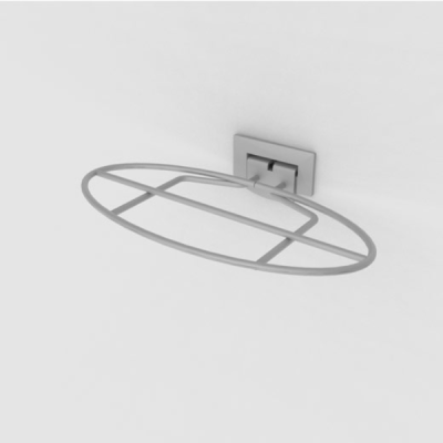 SoloSlat for Drywall — Ellipse Wire Shoe Displayer, Silver Frost