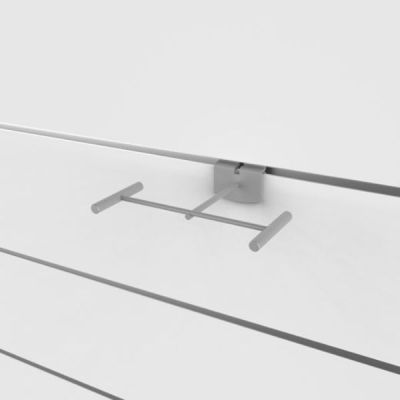Slatwall Shoe Display - H Shape, Silver Frost Finish